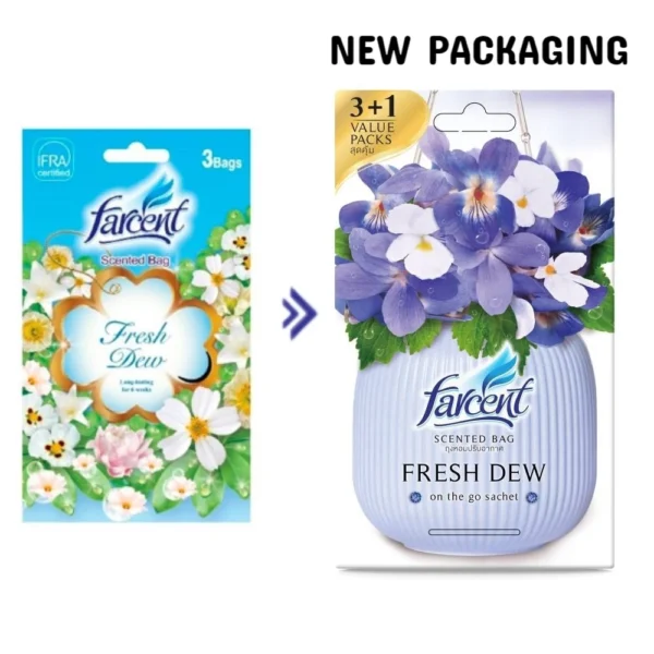 my-11134207-7rask-m7qbo58w4uceda.webp FARCENT Scented Bag 3X10G Fresh Dew Pewangi Air Freshener
