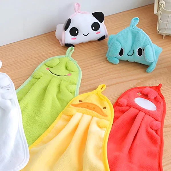 sg-11134201-81zwh-midyrioftzif93.webp Microfiber Plush Towel Cartoon Thick Coral Velvet Absorbent Hanging Cleaning Cloth Tuala Tangan