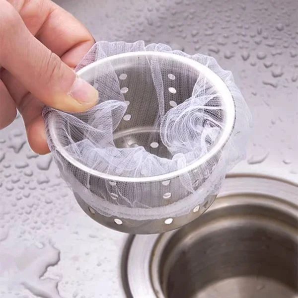 sg-11134202-7qvd2-ljgnkbdagff683.webp 100pcs Disposable Kitchen Sink Filter Bags Fine Mesh Colanders Strainers Elastics Drain Covers
